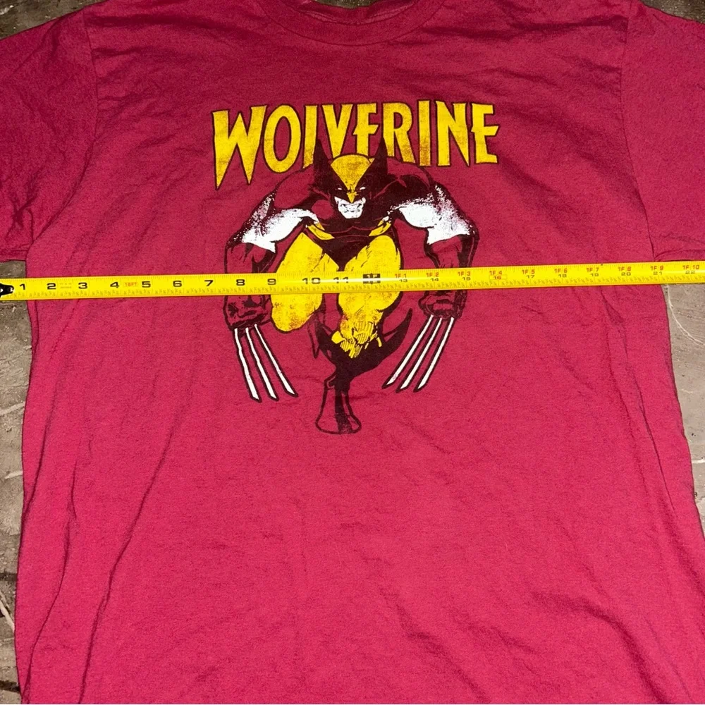 MEDIUM Vintage Burgundy Red Wolverine Marvel Comics graphic tee - Picture 5 of 7
